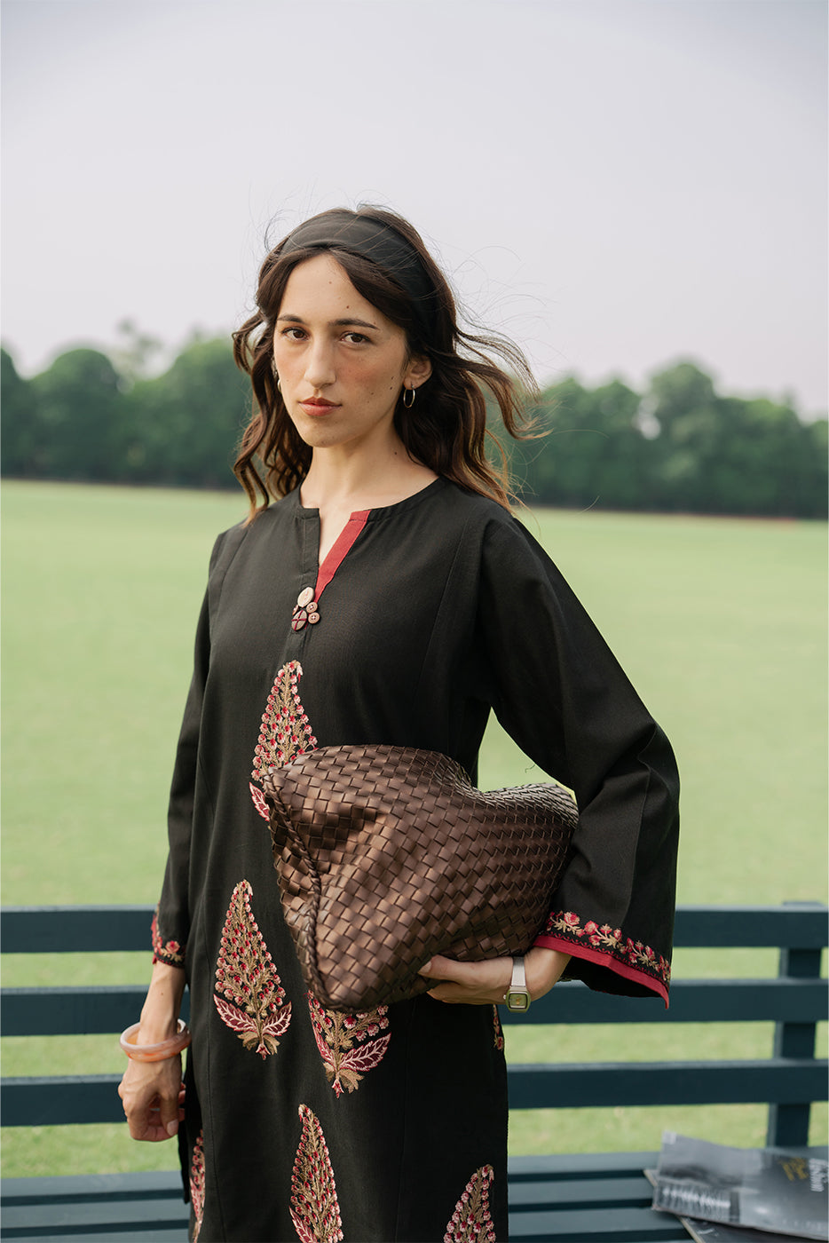 2 PIECE EMBROIDERED SLUB KHADDAR SUIT (PRET) - BT2260001PR0194-BLACK-183582-8