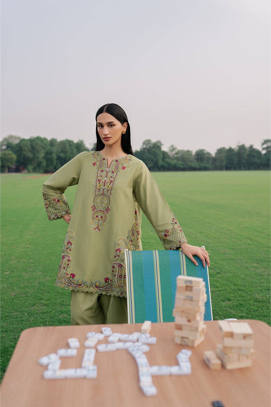 2 PIECE EMBROIDERED KHADDAR SUIT-PAISLEY RHYTHM ( UNSTITCHED )