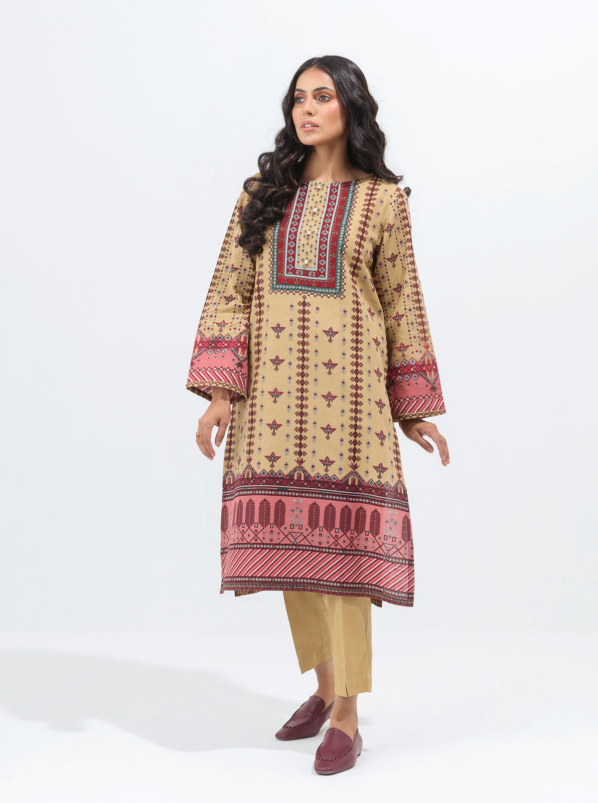 SEPIA GLAZE-PRINTED-2P (UNSTITCHED)BT2W21U07-BEIGE-2000000179590-2P