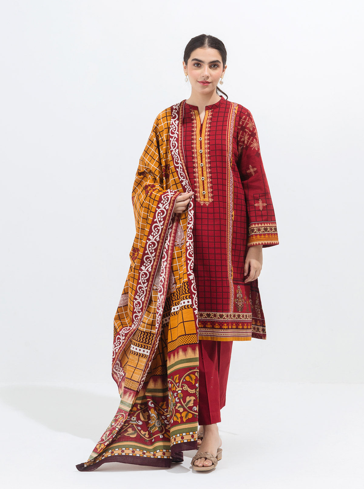 CARNATION RED-PRINTED-2PBT2W21U13-RED-2000000178769-2P