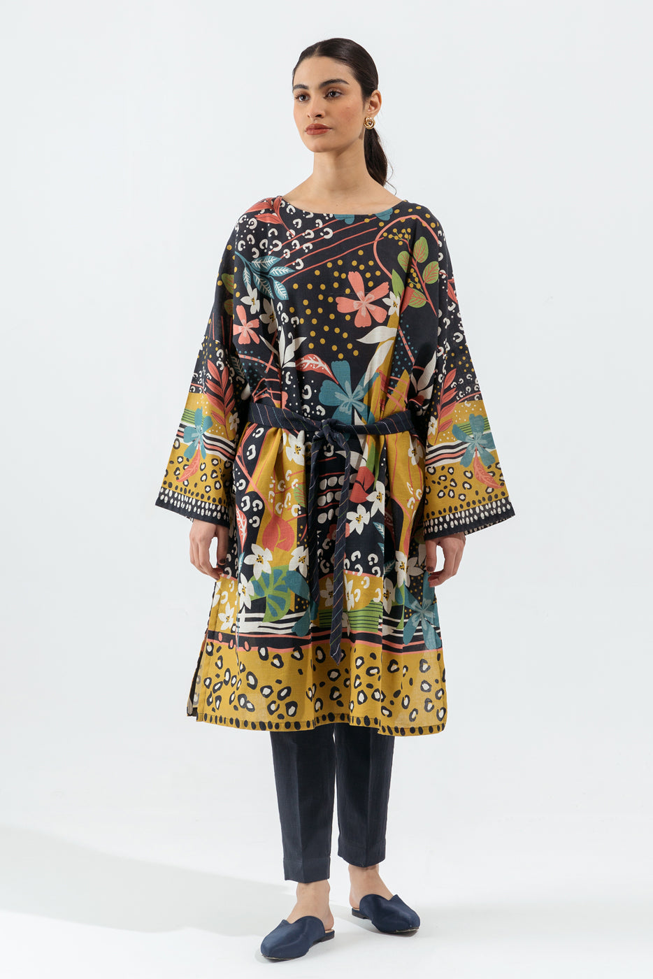 2 Piece - Printed Khaddar Suit - Floral Romance (Unstitched)