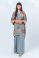 2 Piece - Printed Khaddar Suit - Charcoal Fusion (Unstitched)