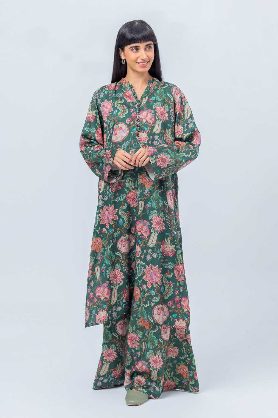 2 Piece - Printed Linen Suit - Timber Bloom (Unstitched)
