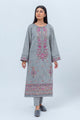 2 Piece - Embroidered Khaddar Suit - Repose Grey (Unstitched)