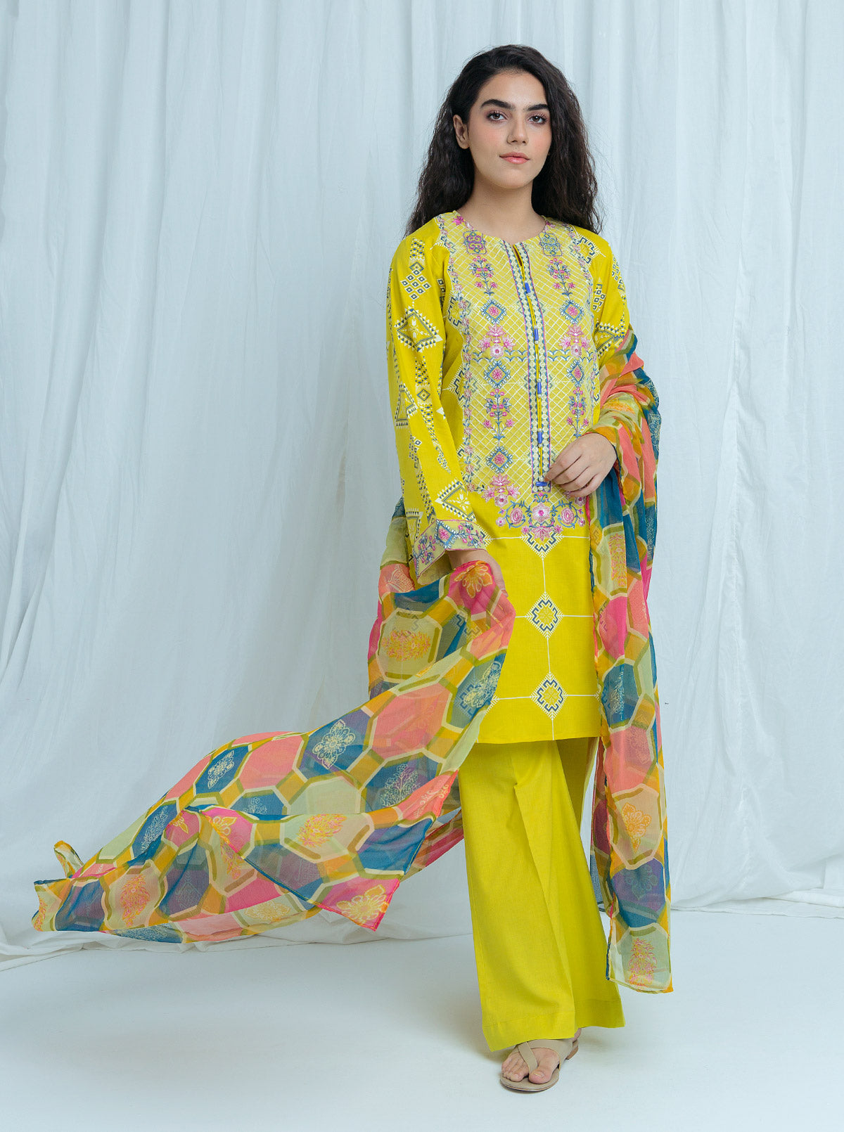 FESTIVE LIME-EMBROIDERED-3 PCBT3S21U61-YELLOW-2000000166893-3P