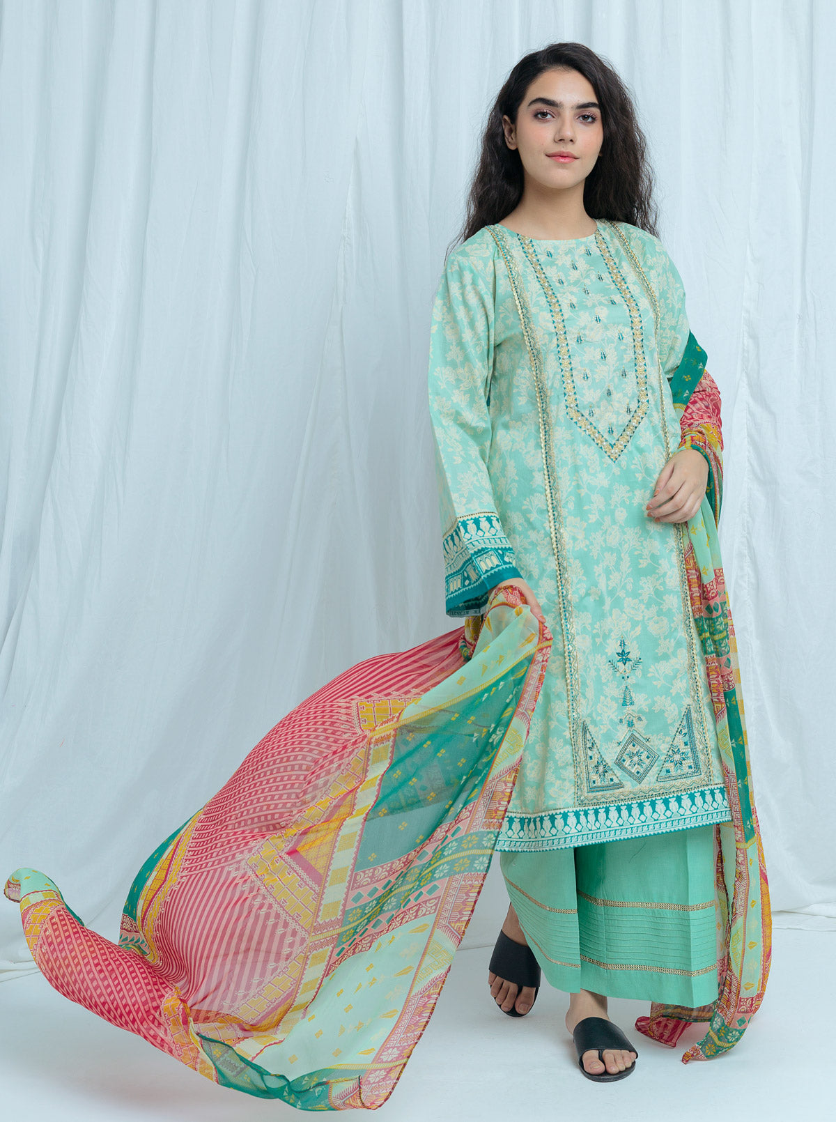 VICTORIAN MIST-EMBROIDERED-3 PC (UNSTITCHED)BT3S21U62-GREEN-2000000166894-3P