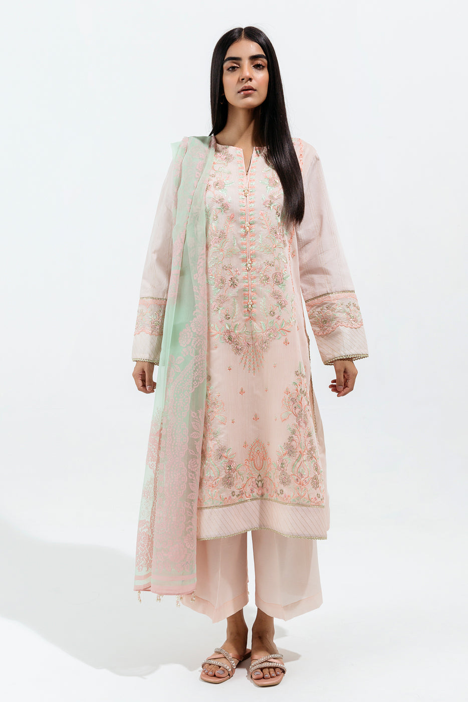 Mystic Tint-Embroidered-4P-Paper Cotton(Unstitched)