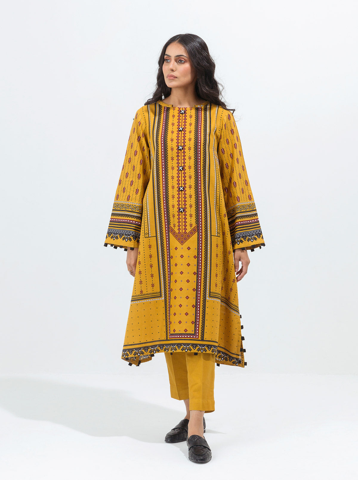 SAFFRON SECRET-PRINTED-2P (UNSTITCHED)BT3W21U01-MUSTARD-2000000179602-2P