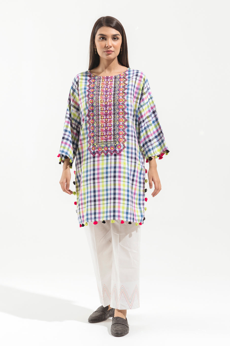 1 PIECE - EMBROIDERED YARN DYED SHIRT - MAJESTIC TALE