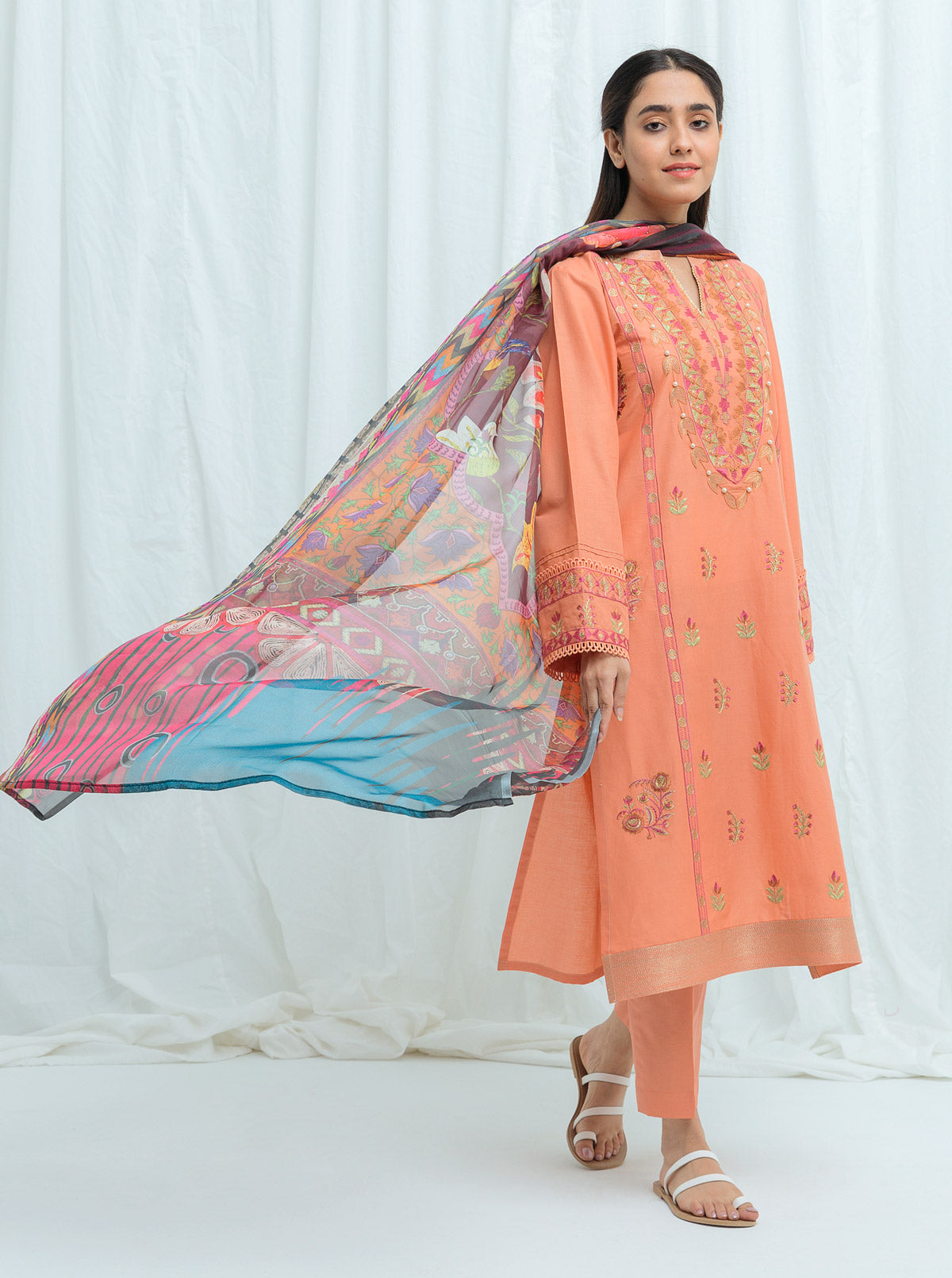 Floral Fiesta-Embroidered-2P (Unstitched)
