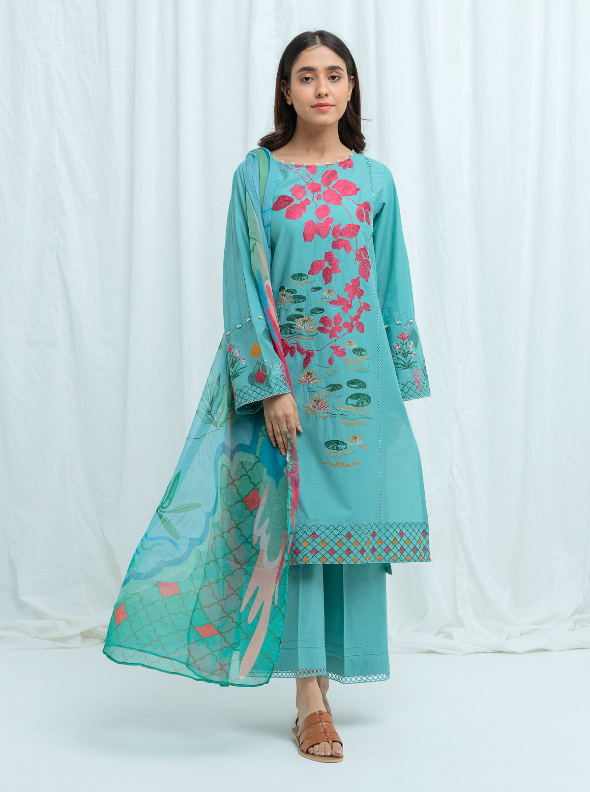 Lotus Bloom-Embroidered-3P