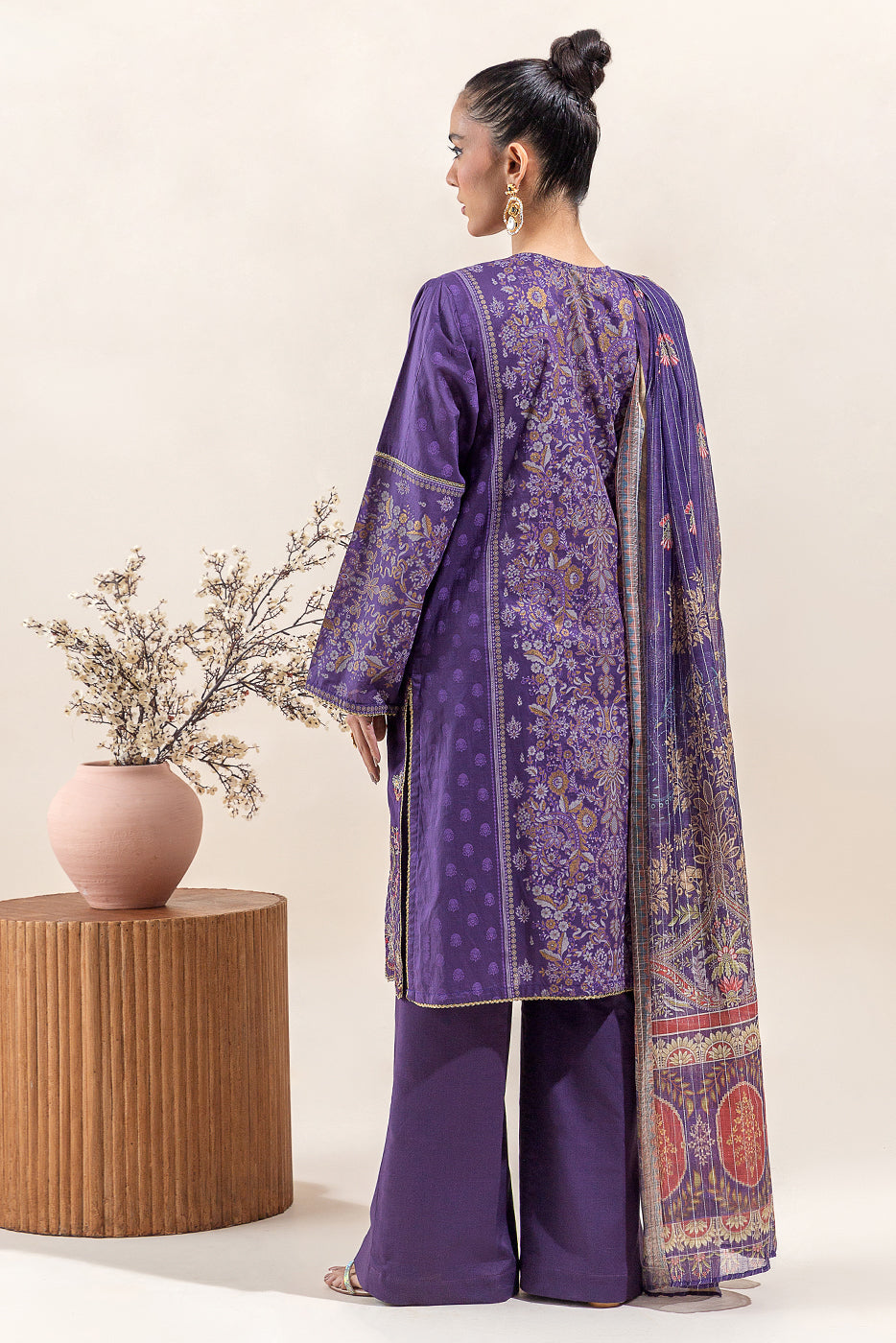 3 Piece Embroidered Lawn Suit-Enigmatic Charm (Unstitched)
