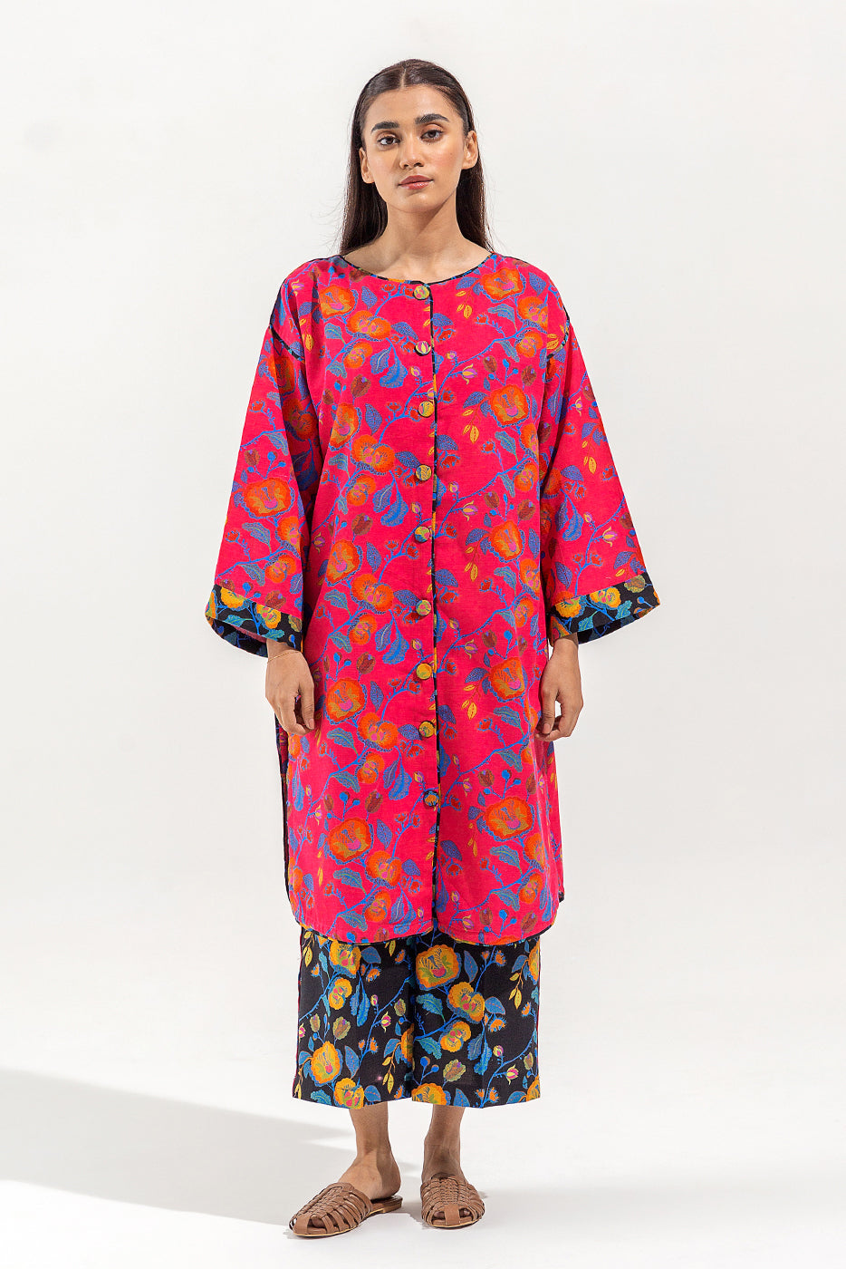 2 Piece Printed Slub Khaddar Suit (Pret)