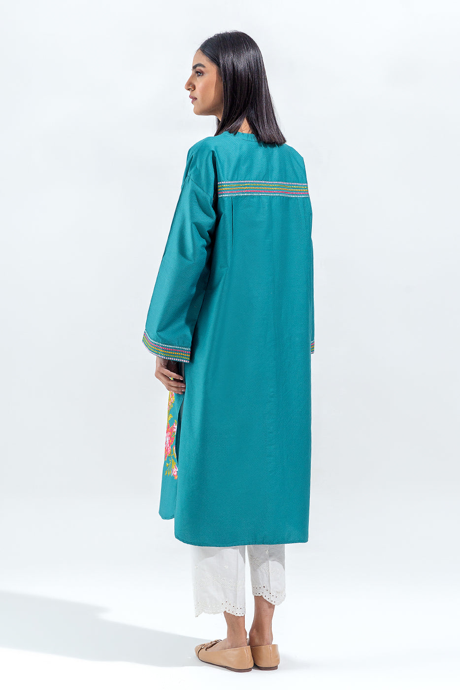 Embroidered Self Jacquard Shirt(Pret)