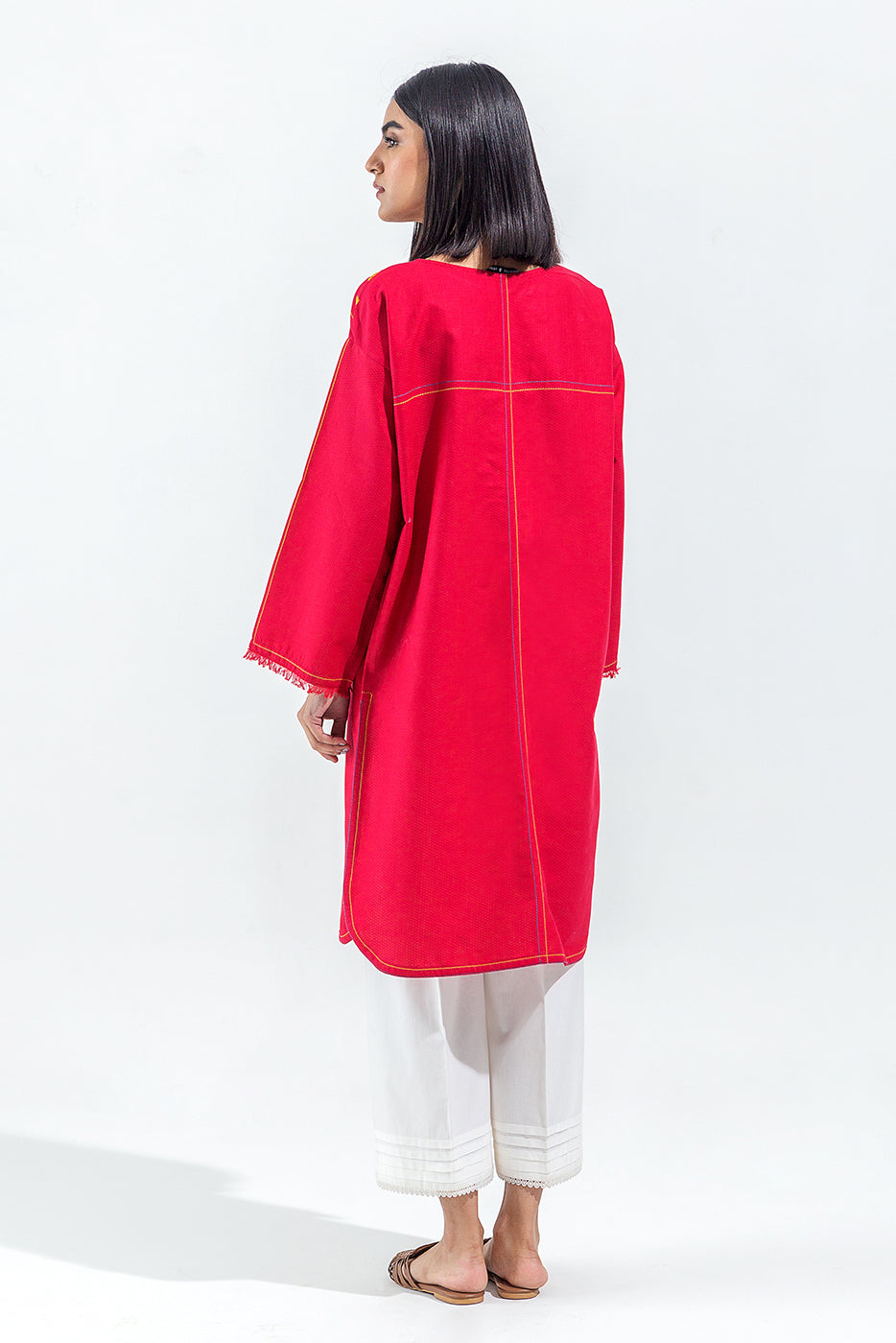 Embroidered Self Jacquard Shirt (Pret)