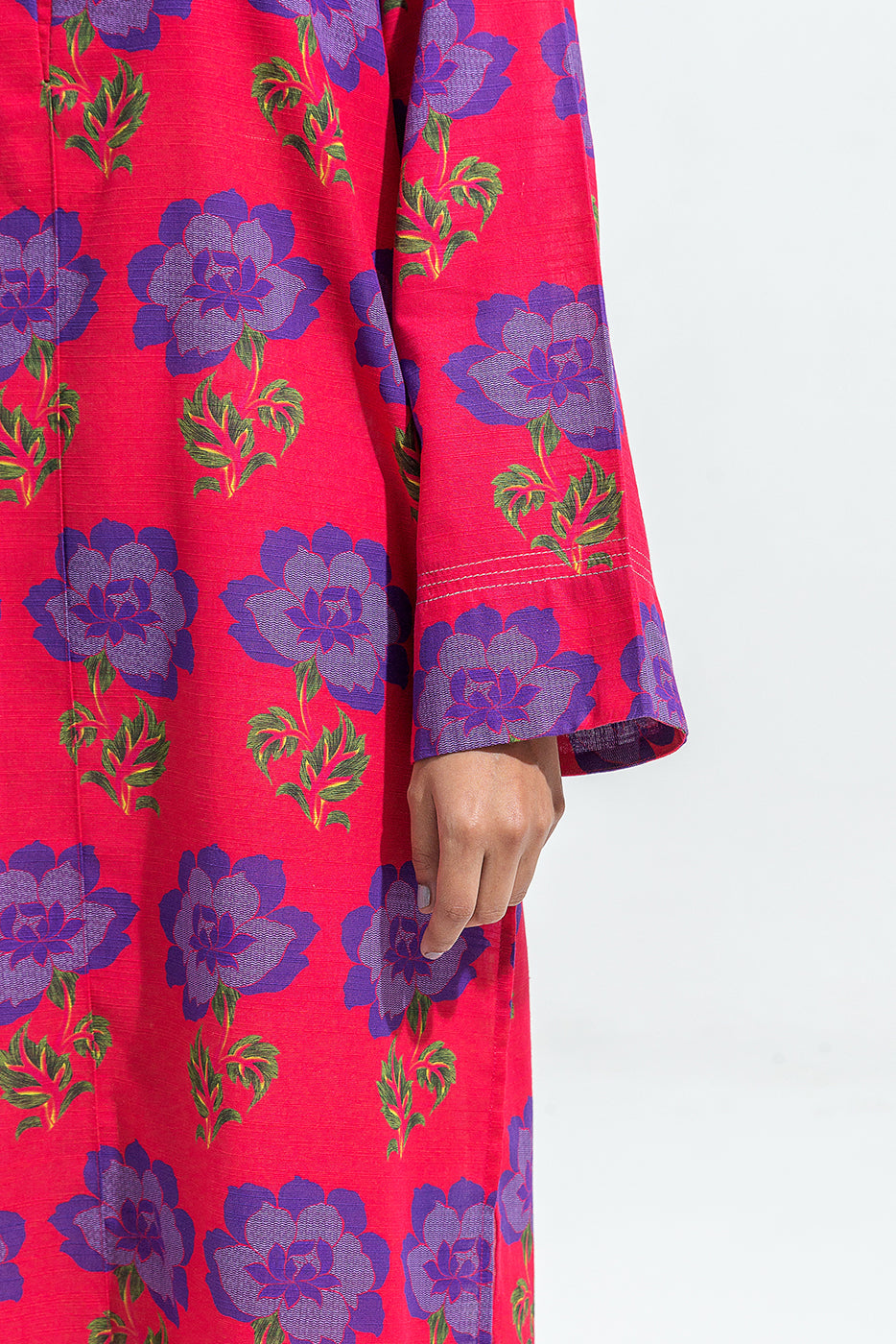 Printed Slub Khaddar Shirt (Pret)