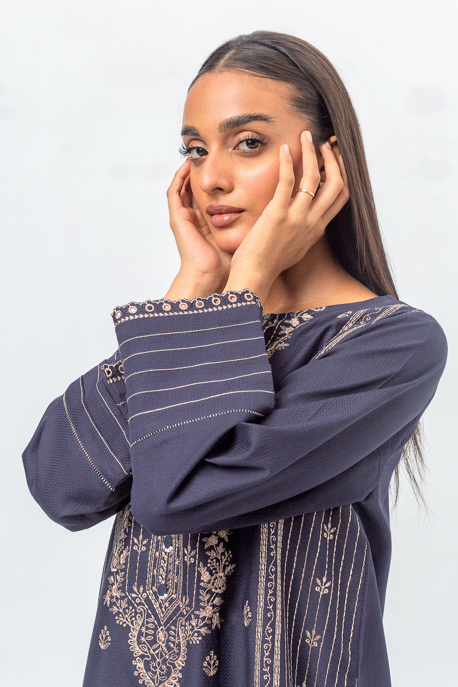Embroidered Dobby Shirt (Pret)