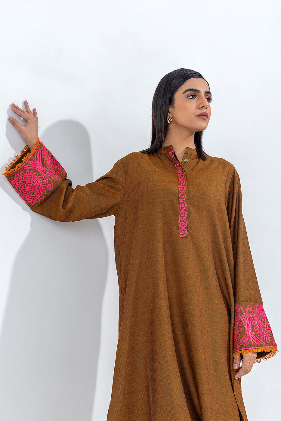 Embroidered Yarn Dyed Shirt(Pret)