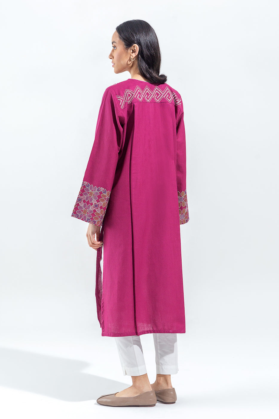 Embroidered Khaddar Shirt (Pret)