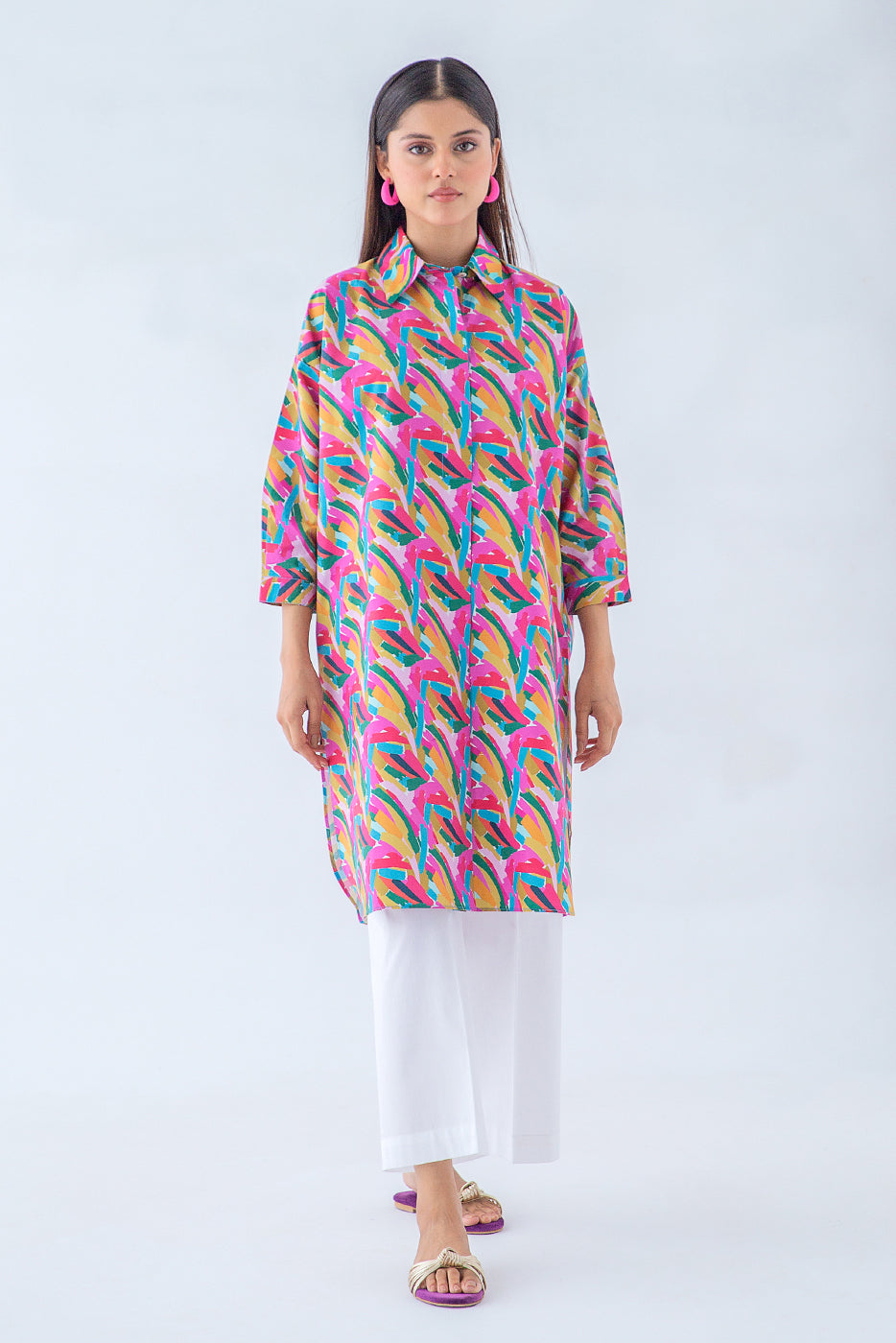 Printed Poplin Shirt (Pret)