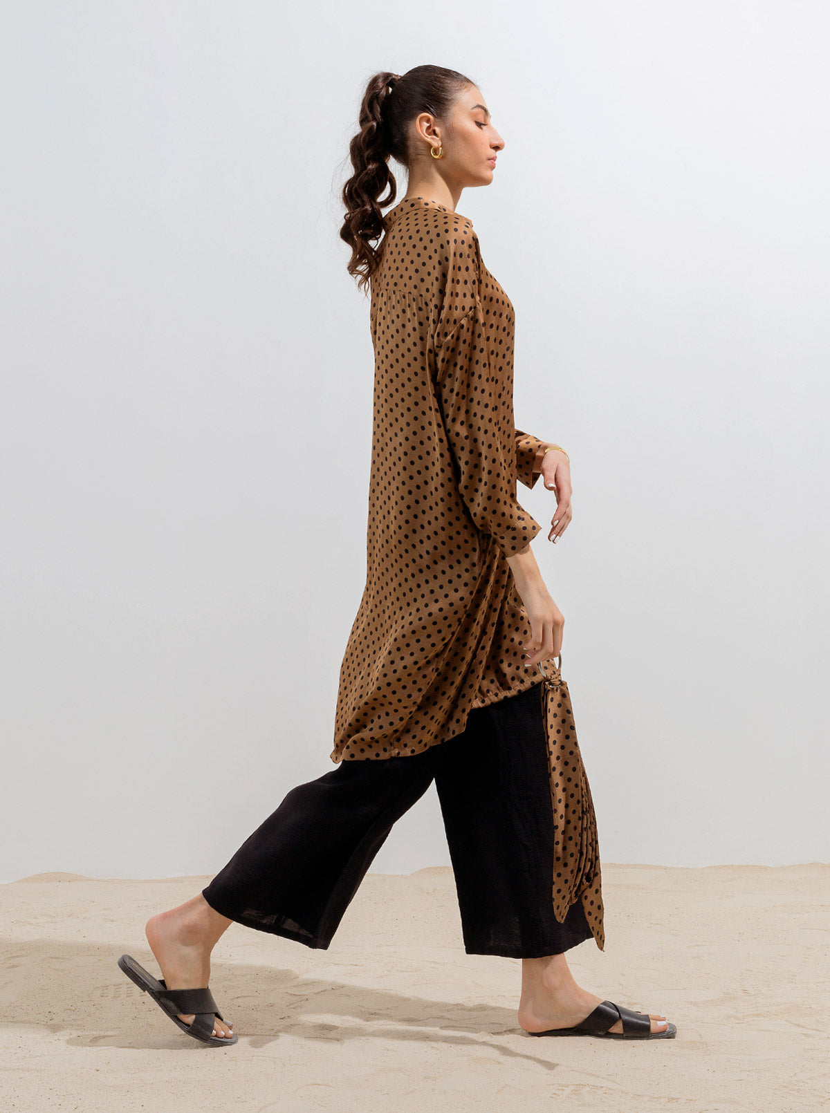 Hazel Brown Long Belt Tunic