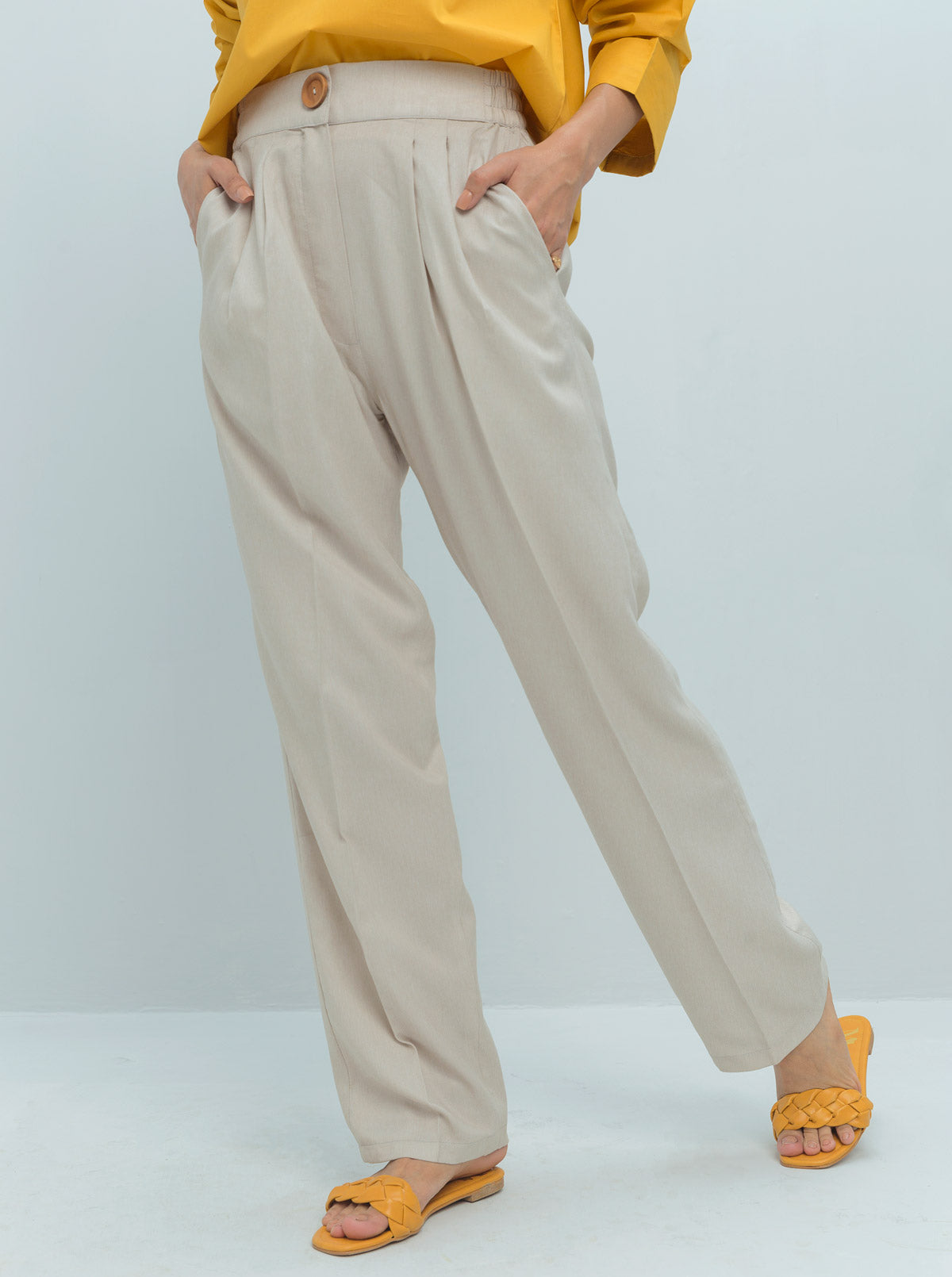 Offwhite Straight Fit Pants