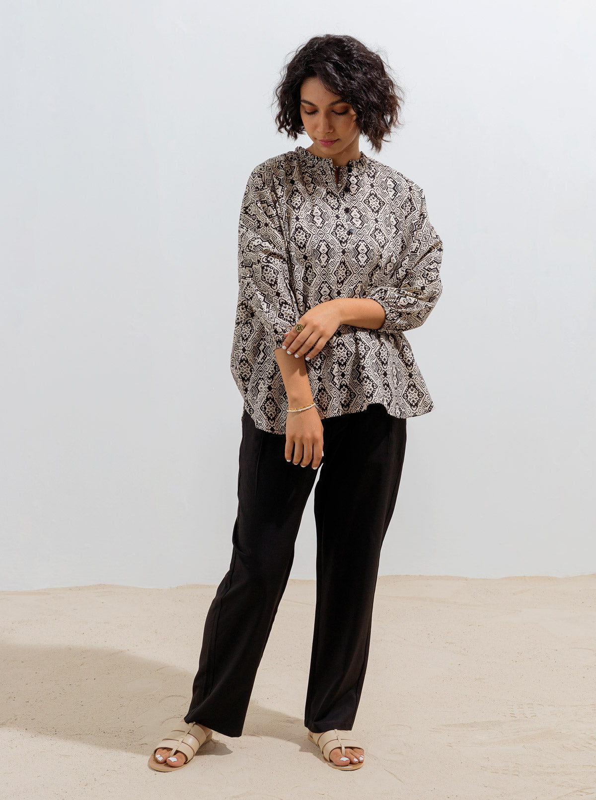 Monochromatic Print Top