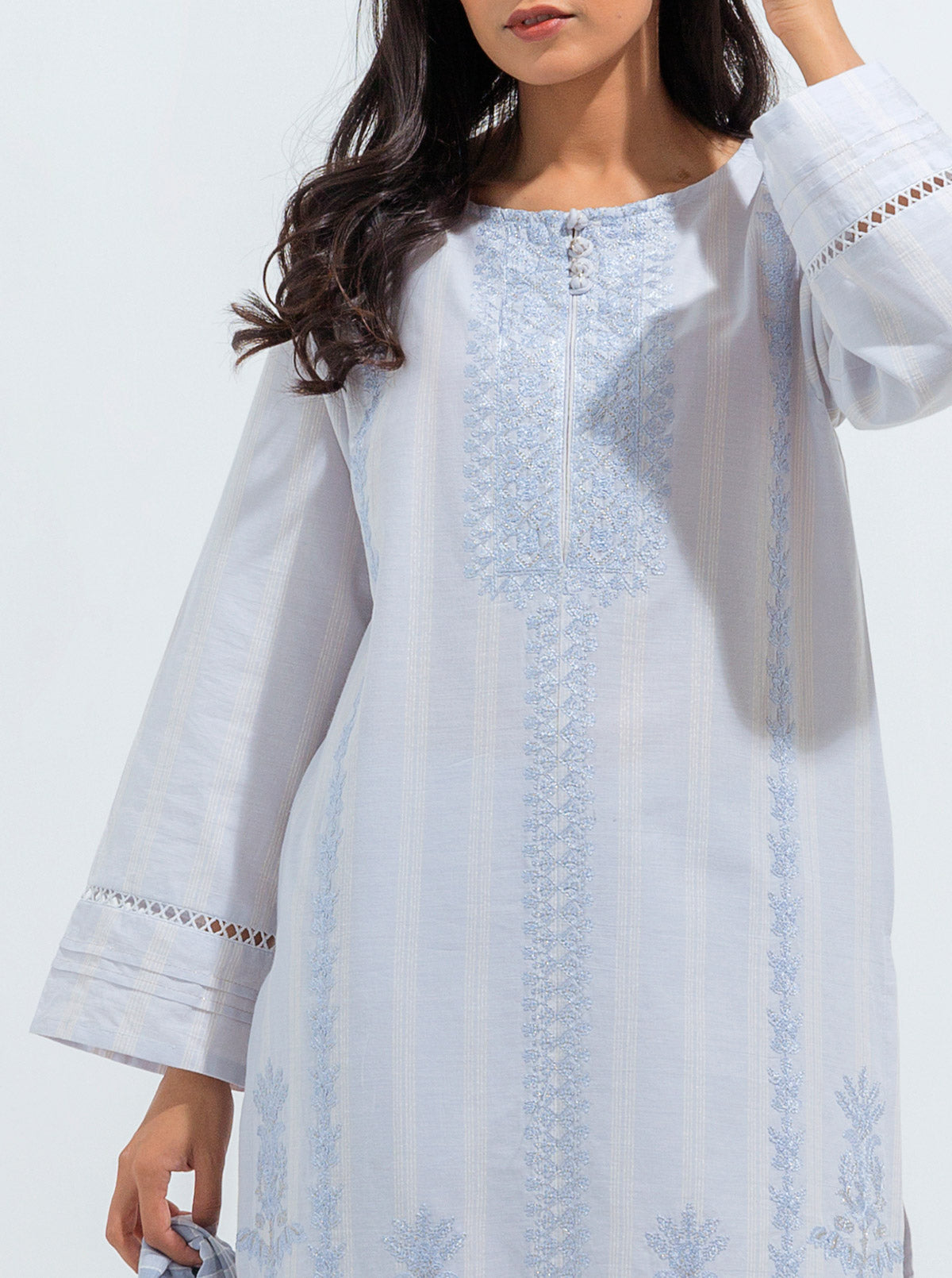 Embroidered Shirt With Dupatta