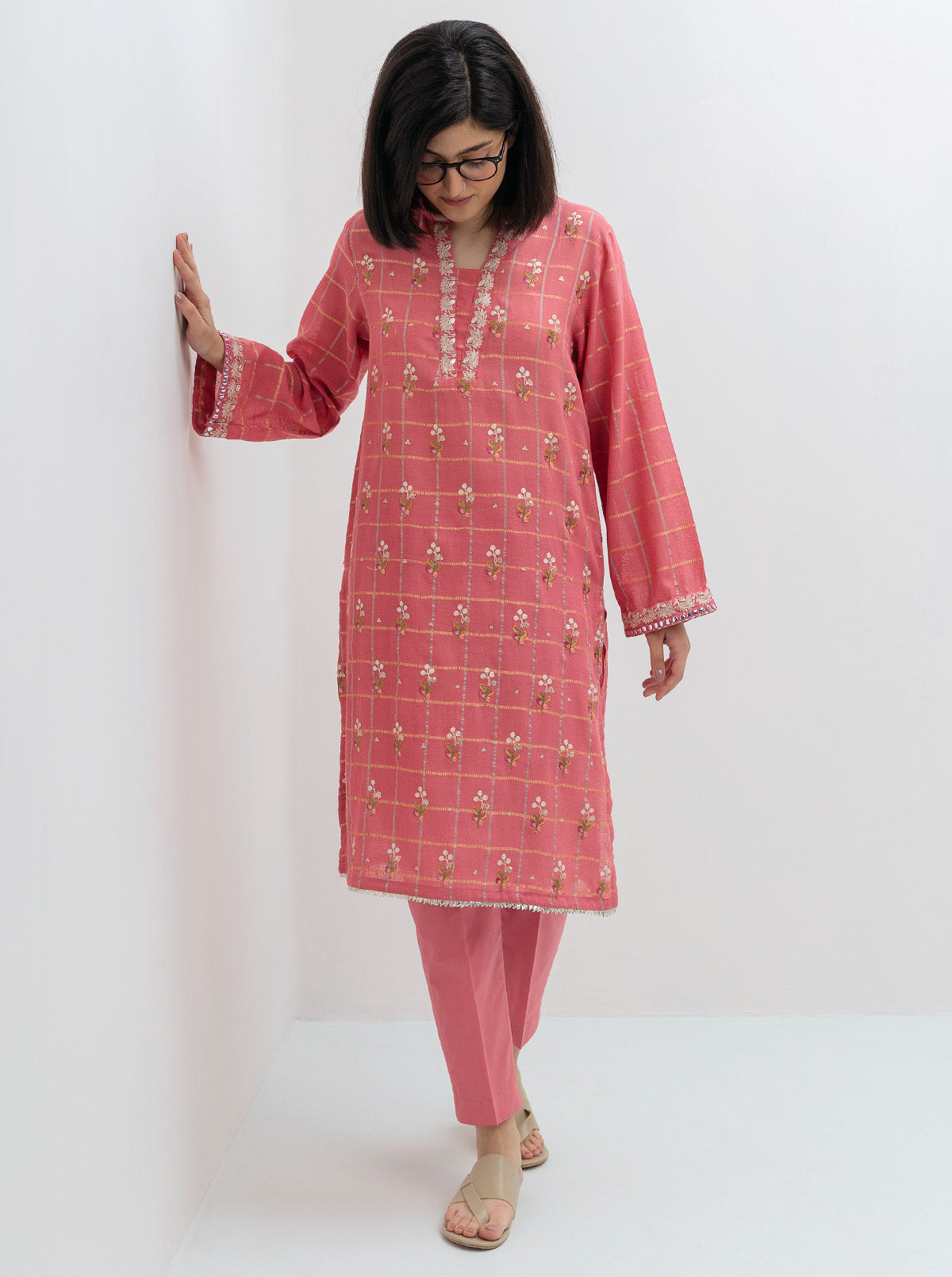 Embroidered Shirt With Pant