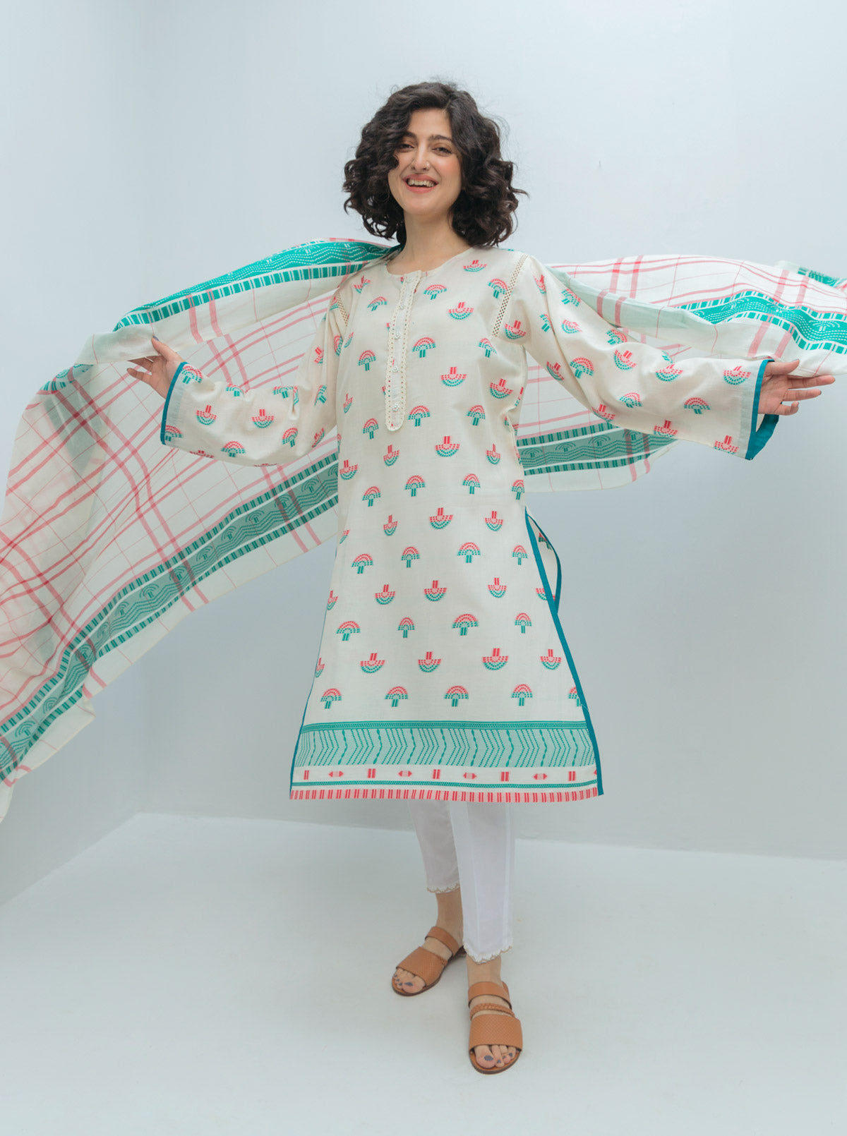 Basic Shirt With Dupatta