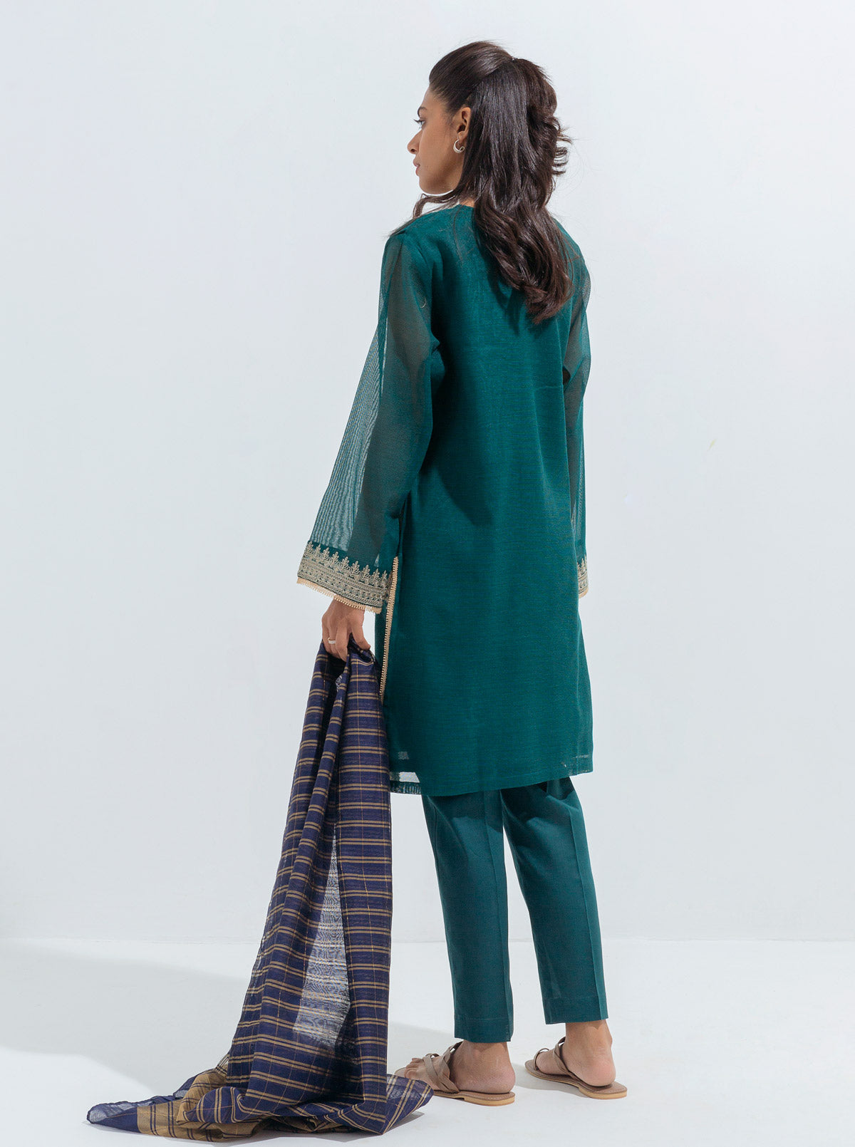 Embroidered Shirt With Dupatta