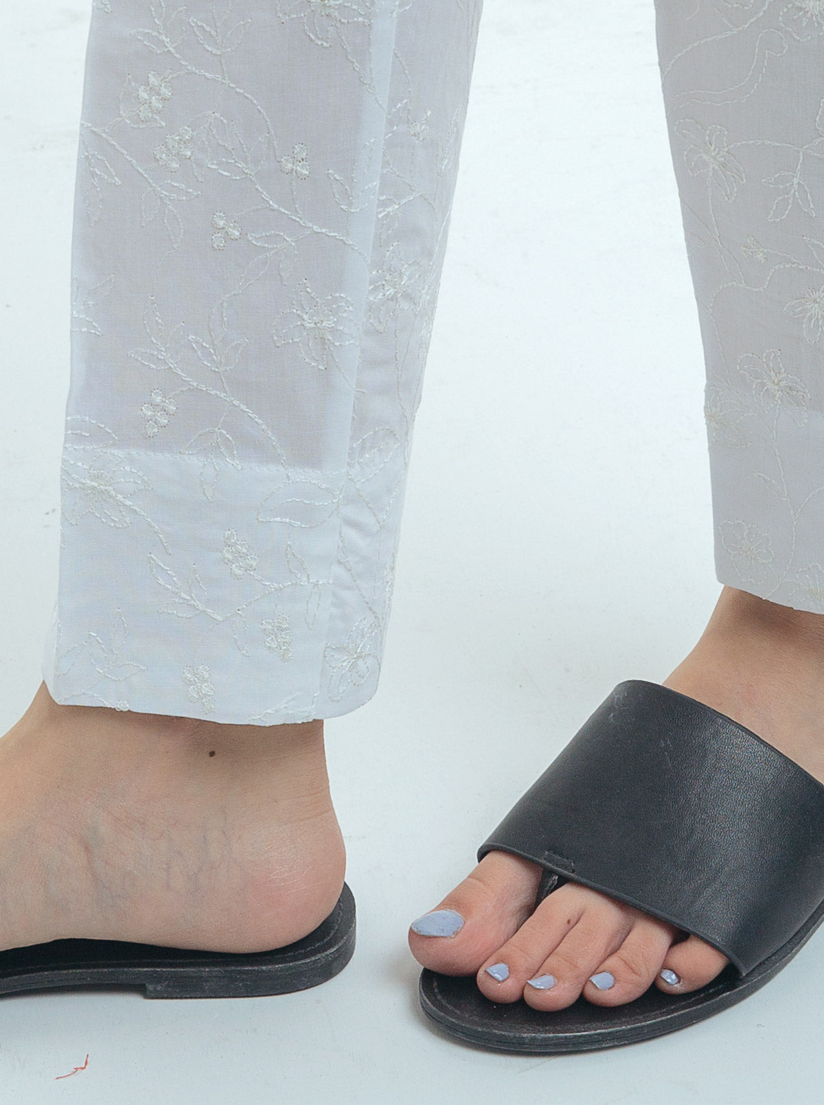 Embroidered Straight Pants