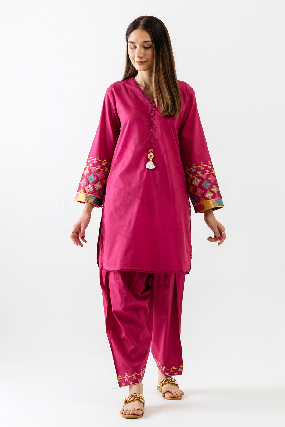 Embroidered Shirt With Shalwar