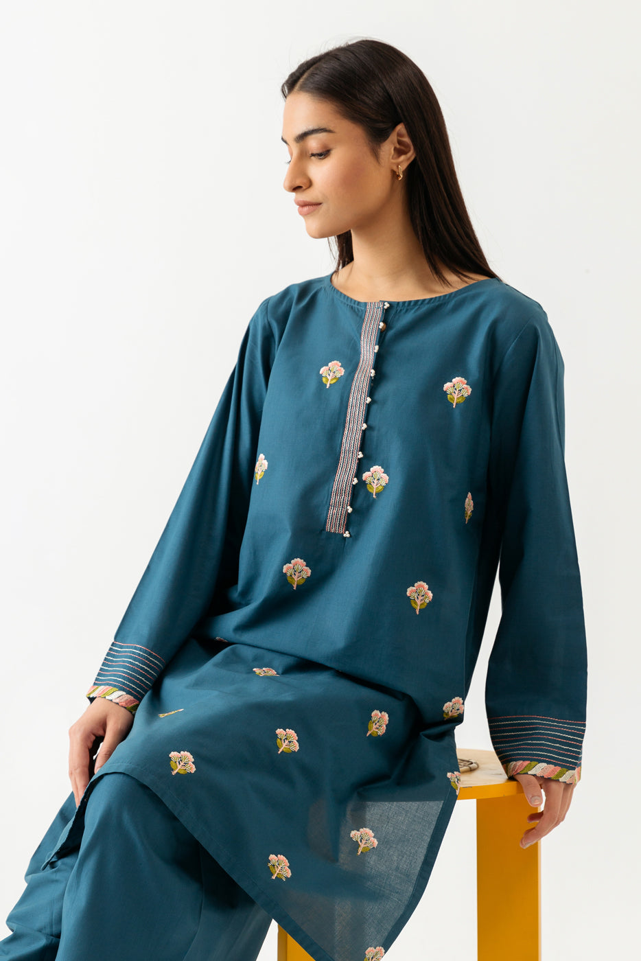 Embroidered Shirt With Shalwar