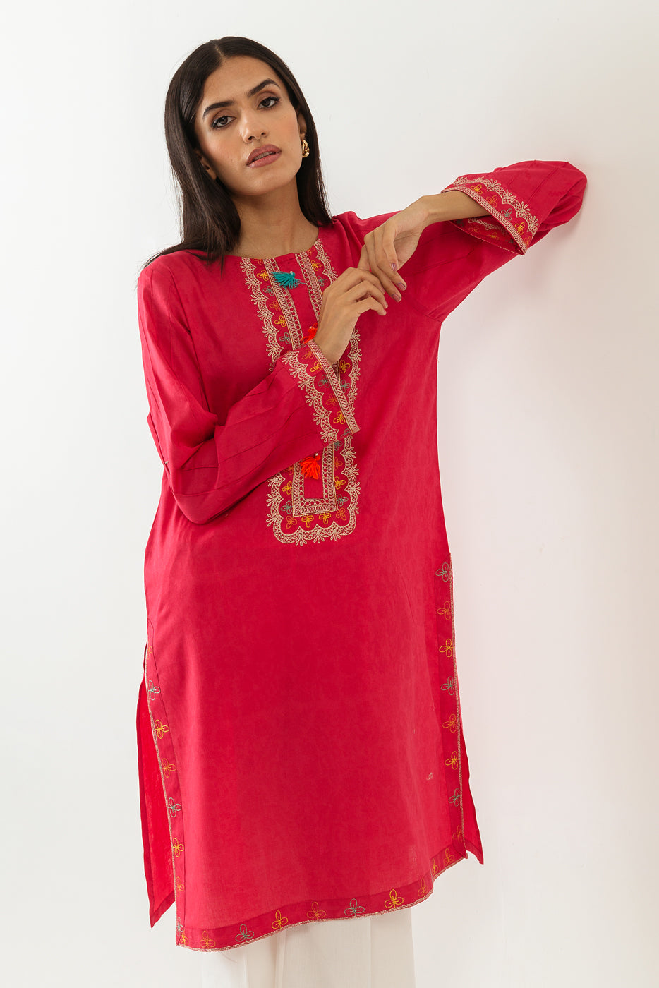 Purple Tie & Dye Chikankari Toby