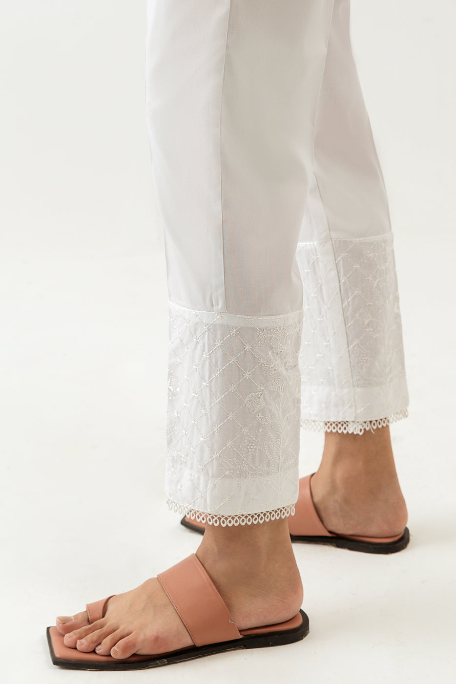 Embroidered Straight Pants