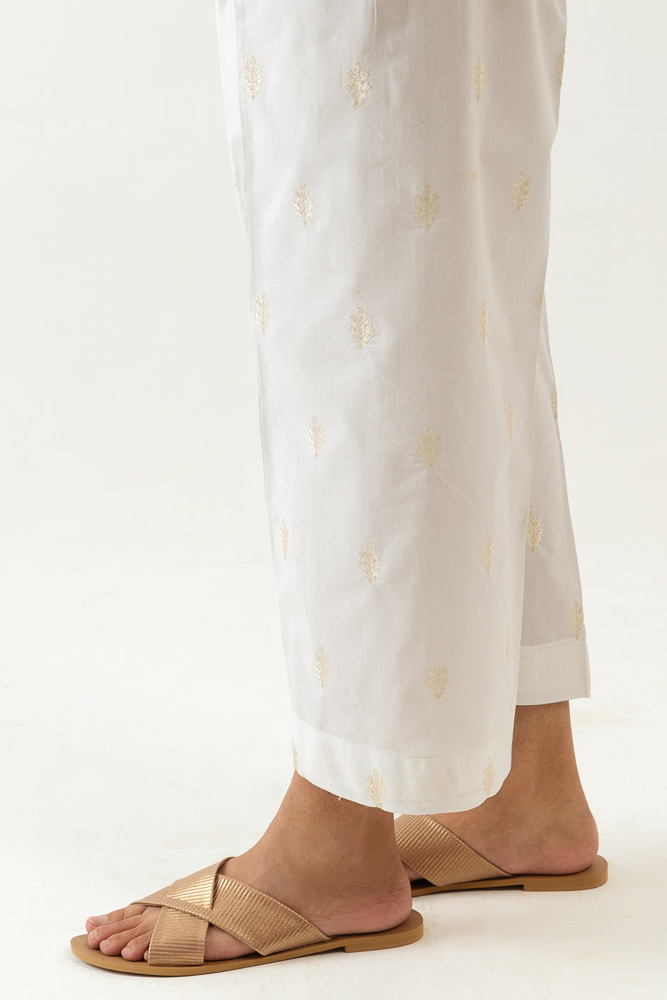Embroidered Slack Pants
