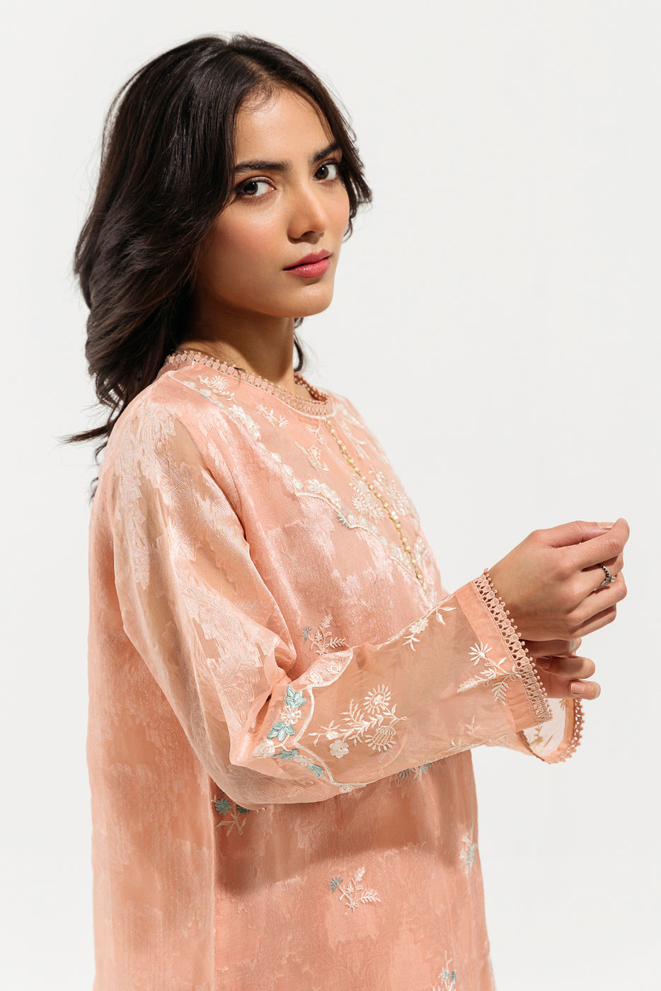 Embroidered Jacquard Shirt (Luxury Pret)