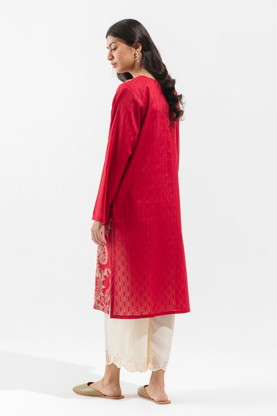 Embroidered Textured Shirt (Luxury Pret)