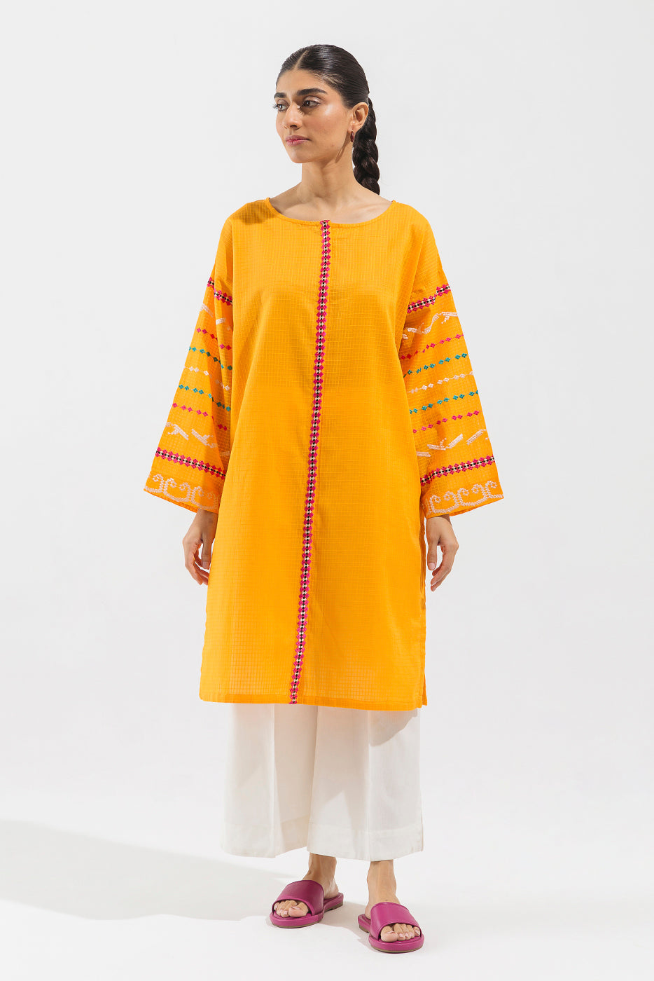 Embroidered Textured Shirt (Pret)