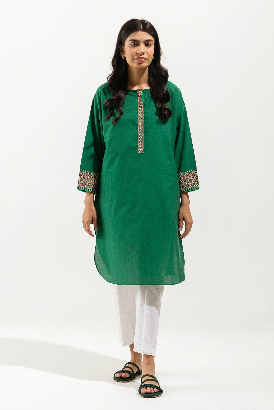 Embroidered Chambray Shirt (Pret)