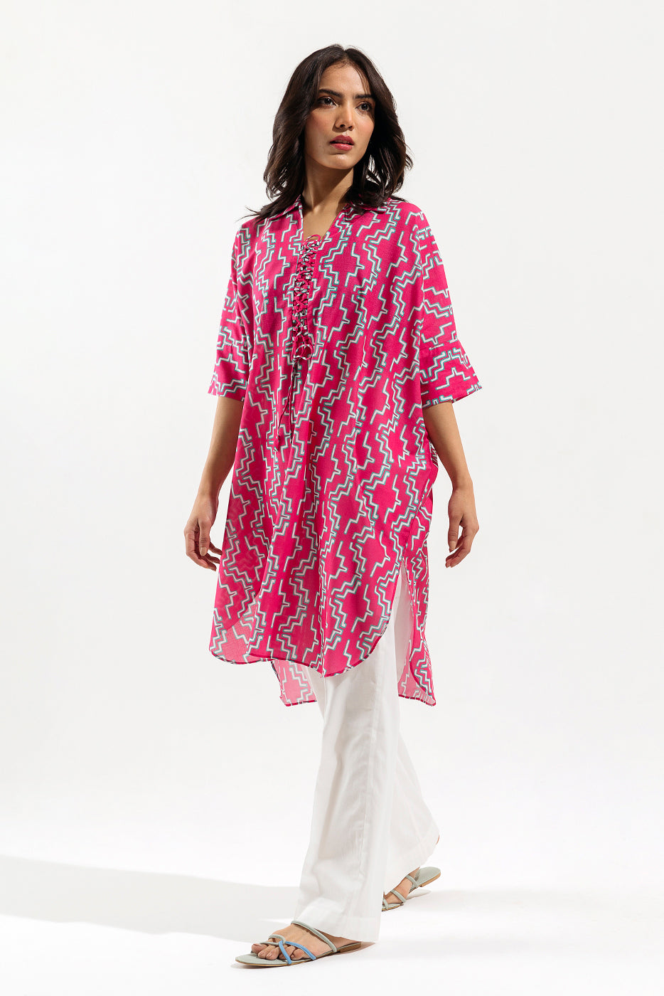 Printed Cambric Shirt (Pret)