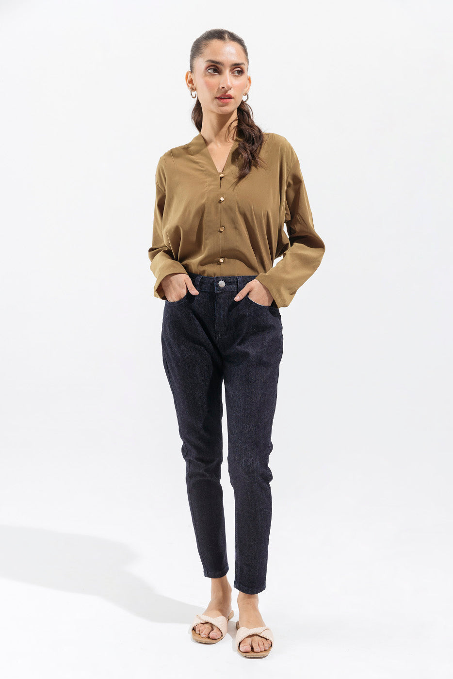 Denim Straight Pants