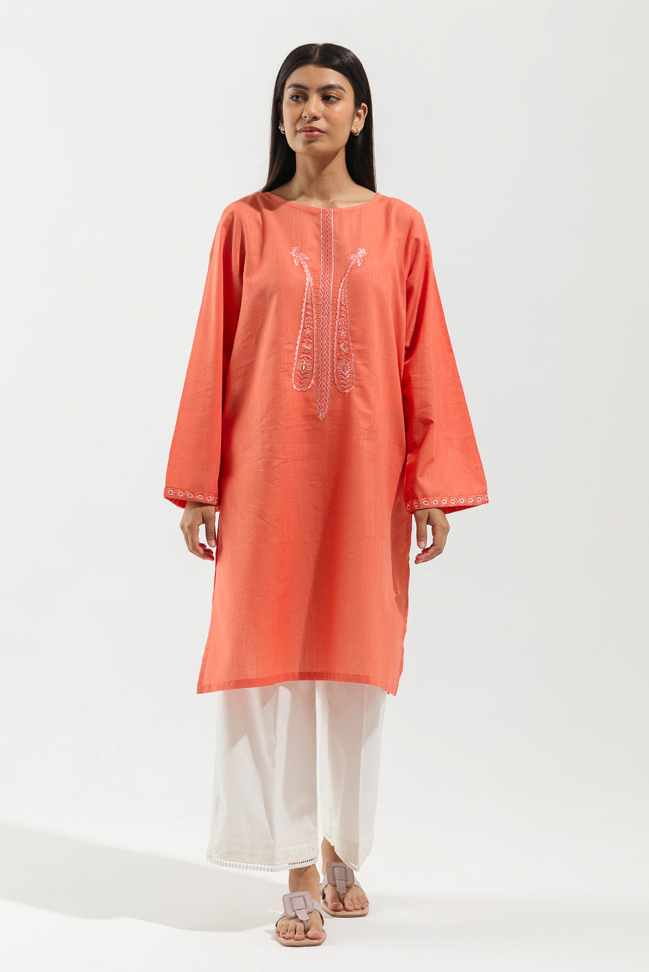 Embroidered Textured Shirt(Pret)