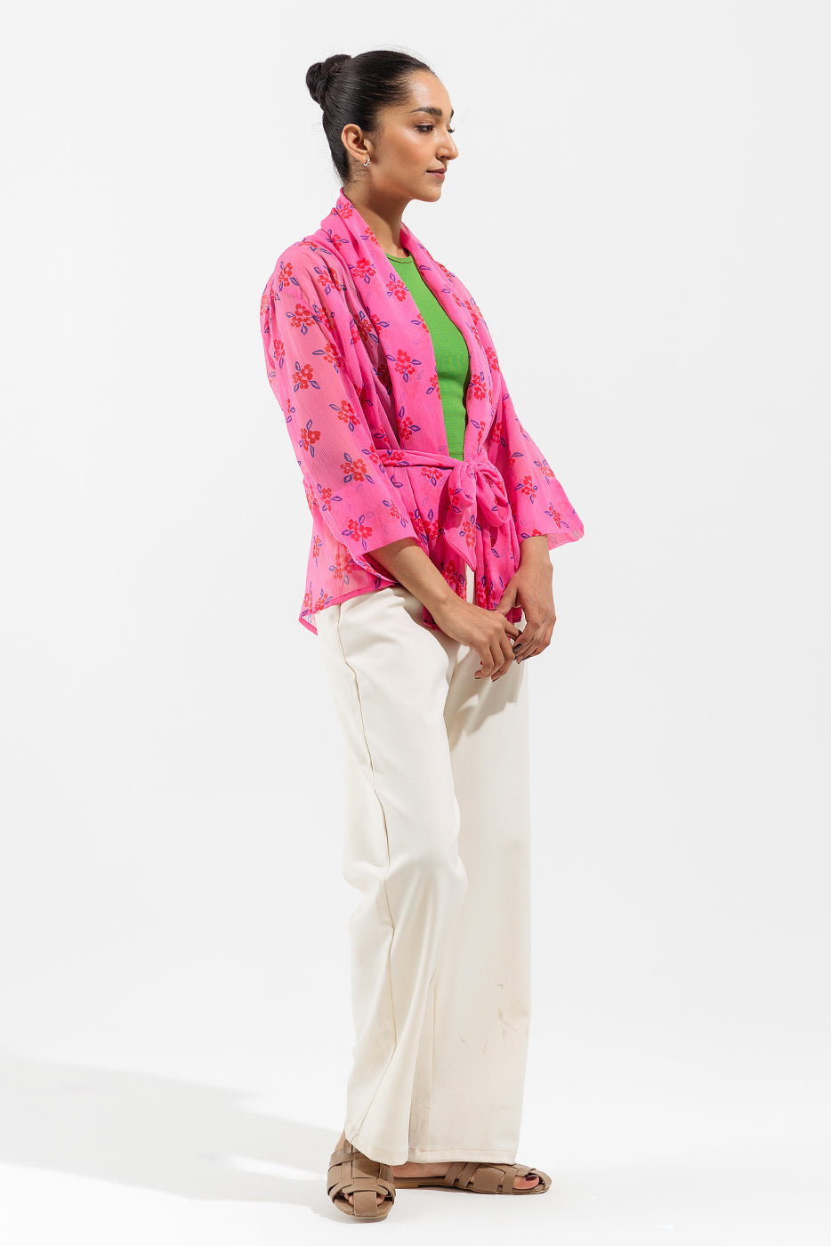 Floral Printed Wrap Top