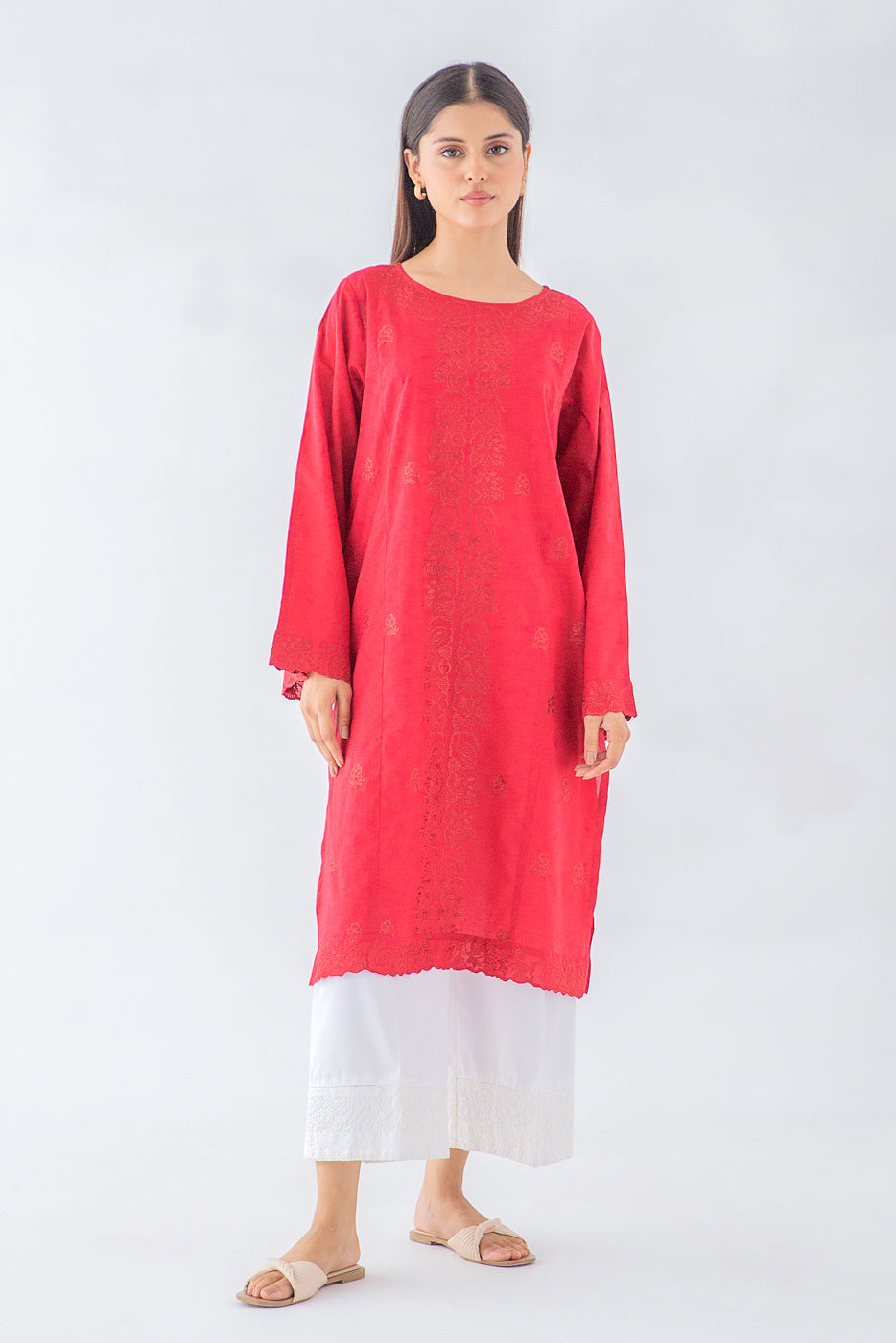 Embroidered Lawn Shirt (Pret)