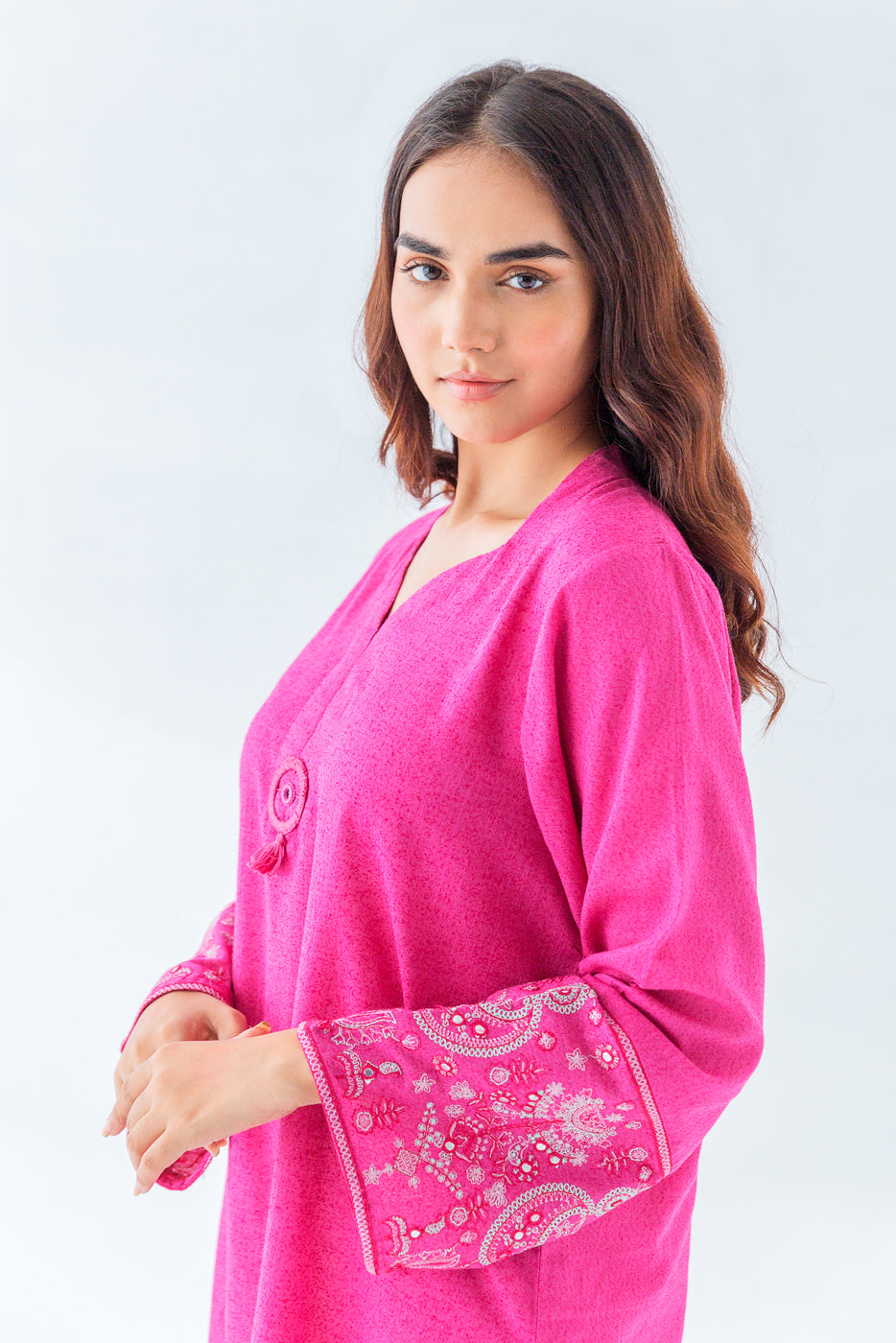 Embroidered Textured Shirt (Pret)