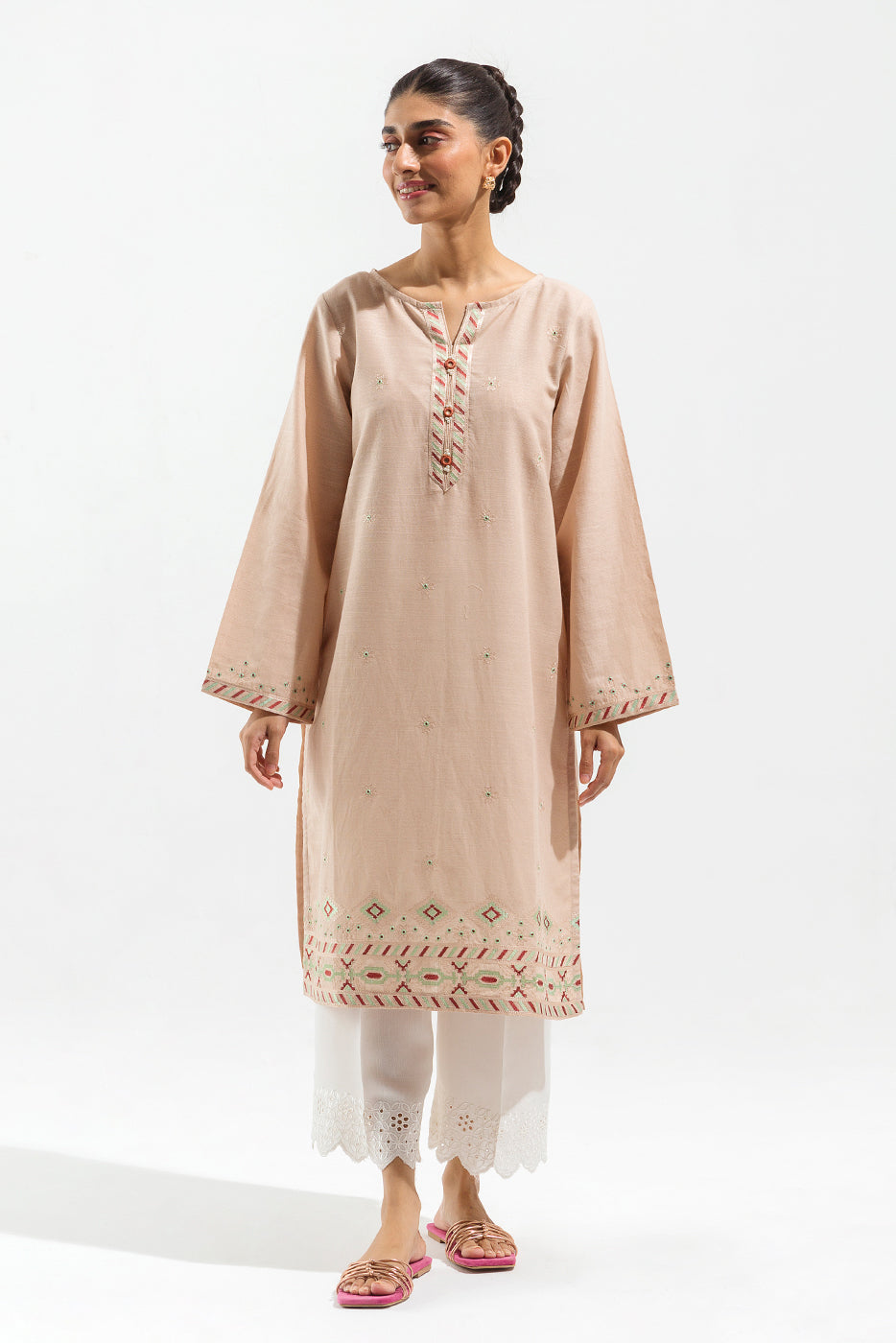Embroidered Textured Shirt (Pret)