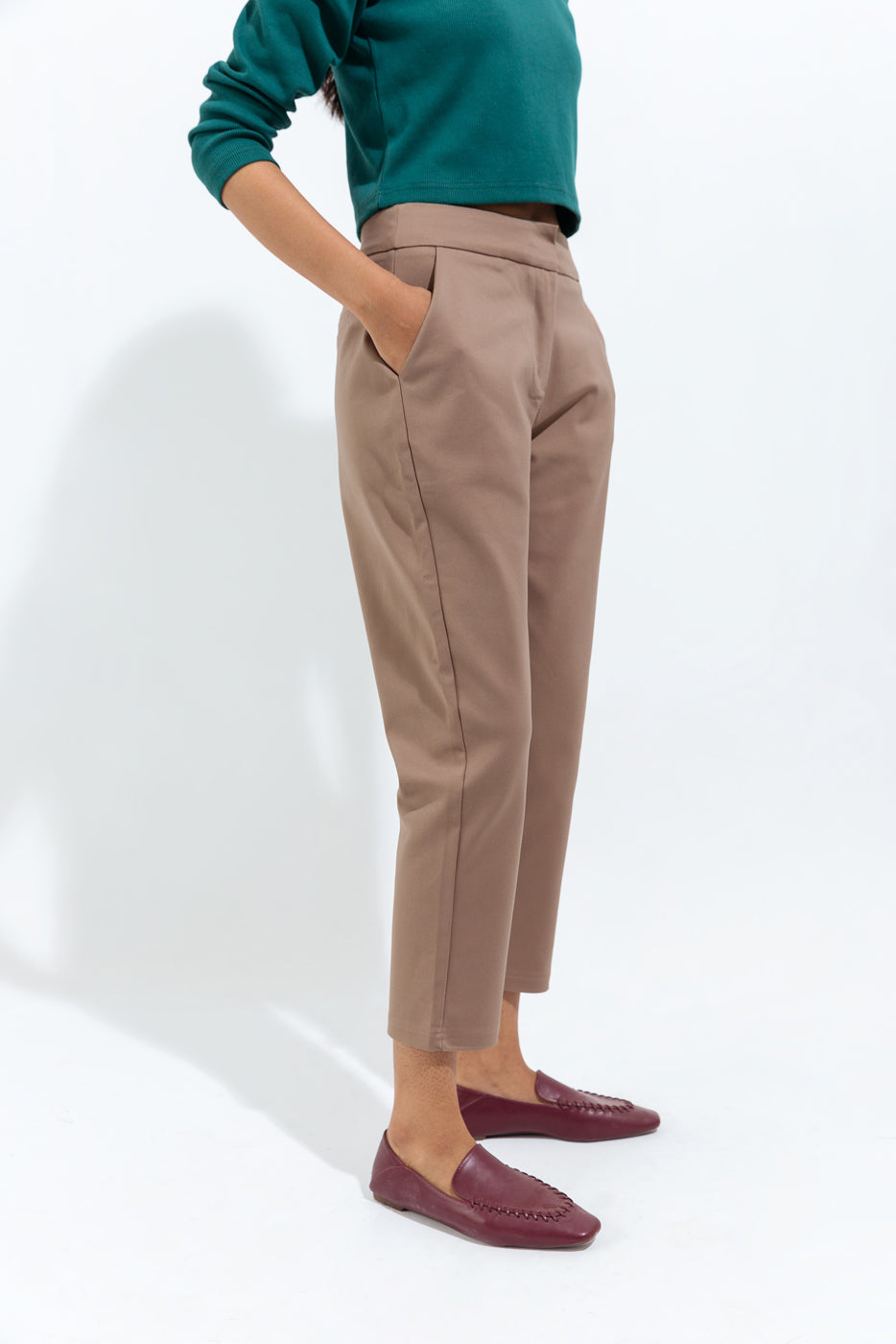 Grey Cropped Pants