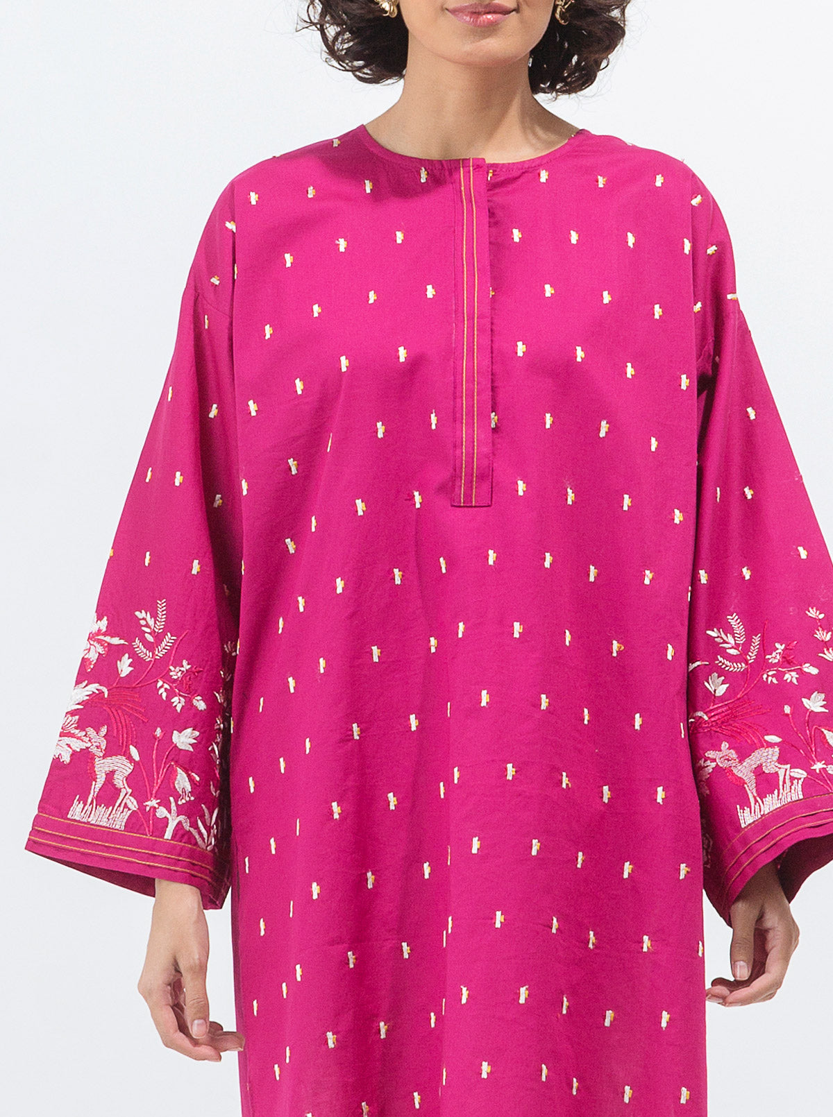 4 PIECE EMBROIDERED ORGANZA NET SUIT-PINK AURA (UNSTITCHED)